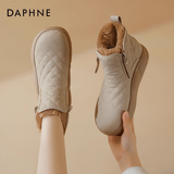 达芙妮厚底雪地靴女2025新款秋冬季加绒加厚女鞋保暖东北妈妈棉鞋