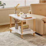 分界线边桌茶几床头边柜小桌子双层置物沙发边几简易茶水桌双层收纳茶台