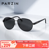帕森（PARZIN）偏光太阳镜男 经典蛤蟆镜时尚飞行员款眼镜 开车驾驶墨镜男PZ8008