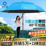 渔之源钓鱼伞防雨垂钓加厚多向钓伞渔具伞户外钓鱼遮阳伞 1.8米 【单层轻便 加厚黑胶】UPF50+更防晒