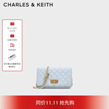CHARLES&KEITH经典菱格链条小方单肩斜挎包包女包生日礼物CK2-70160131 Sea Salt Blue海盐蓝（新色） 小包