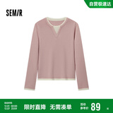 森马（Semir）森马毛衣女短款假两件含羊毛针织衫24冬新款保暖内搭109724107015