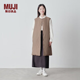 无印良品（MUJI）女式 轻量羽绒便携式 长款背心 马甲马夹女款冬季 BD0Z9A4A 深米色 XL (165/92A)