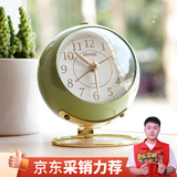 汉时（Hense）闹钟学生儿童专用起床神器高颜值高中生床头闹表懒人钟表桌面简约静音小时钟 HA08绿色