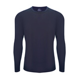 灰壳户外男美利奴羊毛速干衣100%美丽诺打底衫长袖登山运动贴身内衣 丈青 -15.5μm【亲肤舒适】 M -推荐140-155斤