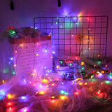 京唐10米彩色串灯节日生日装饰LED小彩灯情人节满天星空灯房间生日灯