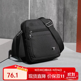 稻草人男士随身旅行休闲单肩斜挎包手机帆布背包骑行时尚通勤挂包大容量