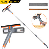 伊司达擦玻璃神器 喷雾擦窗铝合金1.75米布35cm家用家政保洁洗窗户刮刷