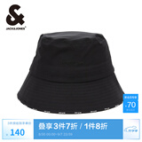 杰克·琼斯（JACK&JONES）春夏新款男士字母胶印装饰休闲时尚潮流个性潮流渔夫帽2242H5001 E40黑色 One Size
