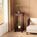 小匠材实木中式花台阳台架子中古风置物架落地式装饰摆件客厅多层花架子