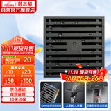 潜水艇（Submarine）MTK50-10黄铜镀镍枪灰色拉丝防臭地漏卫生间淋浴大排量地漏50管径