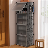 安尔雅鞋柜门口架子室内宿舍组装置物多层防尘收纳 单列8层