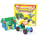 POPULAR PLAYTHINGS竹节棍积木玩具男孩3-6岁幼儿园儿童早教汽车建筑立体拼插模型 90002竹节棍启蒙版80片