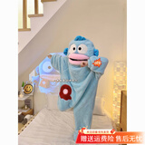 杰班漾白色丑鱼连体睡衣卡通可爱搞怪珊瑚绒连体睡衣男女加绒加厚家居服 蓝色-连体丑鱼单睡裤 M 【建议身高160-165cm】