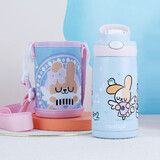 contigo康迪克儿童316保温吸管水杯天使赞歌400ml排气按钮HBC-GIZ253VP+