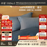 水星家纺枕套全棉枕头套100%纯棉磨毛加厚枕头罩一对装双人家用48x74cm