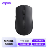 雷柏（Rapoo）M350L 中小手无线/蓝牙多模办公鼠标 人体工学时尚轻音便携 充电锂电池至高约230h续航5档dpi 深灰