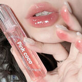 施澜黛嫩出水碎碎冰透唇蜜带细闪珠光纯欲叠涂滋润唇釉油口红打底 02碎冰百利甜偏浅粉带细闪