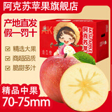 阿克苏苹果源头直发新疆阿克苏冰糖心苹果新鲜当季应季时令丑苹果水果红富士 10斤【精品中果】单果70-80mm 净重8.5斤