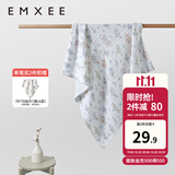 嫚熙（EMXEE）婴儿浴巾儿童宝宝纱布浴巾新生儿斗篷浴袍洗澡包巾 绮幻花信【110×110cm】