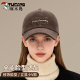 啄木鸟帽子女秋冬季棒球帽时尚百搭加厚防寒鸭舌帽保暖显脸小时尚棉帽