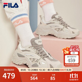 FILA斐乐SOFIA鱼刺鞋女鞋跑步鞋复古老爹鞋女增高鞋休闲鞋 南极灰/合金灰-AG 36.5