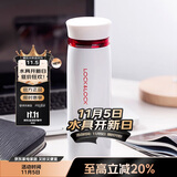 乐扣乐扣（LOCK&LOCK）不锈钢保温杯情侣学生水杯菲特旋转盖轻量杯450ml白红 LHC4131WR
