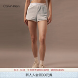 Calvin Klein内衣【摩登引力带】女士本命年ck家居外穿睡裤辣妹运动短裤QS5982 020-椰青灰 M