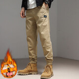 JEEP SPIRIT吉普工装裤男秋冬季运动束脚裤子男士休闲男裤 卡其色 XL