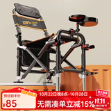 佳之钓全地形钓椅新款钓鱼椅台钓椅多功能便携铝合金躺椅钓台 6档调节【升级加宽加固】套餐一