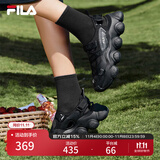 FILA 斐乐官方女鞋FRAGOLA摩登凉鞋夏季新款时尚休闲草莓凉鞋子 黑-BK 37.5
