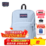 JANSPORT杰斯伯书包轻便双肩包男女旅行包简约背包电脑包学生校园 4QUE7G7雾霾蓝-隔层+侧袋