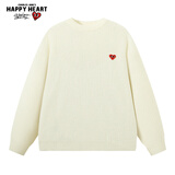 查尔斯桃心针织衫男女情侣款 爱心Logo刺绣经典基础款纯色简约休闲圆领毛衣