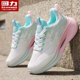 回力官方女鞋保暖运动鞋女冬季新款加绒加厚棉鞋女 白绿粉（皮面） 38