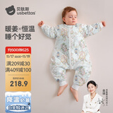 贝肽斯婴儿睡袋暖姜恒温儿童分腿睡袋婴幼儿防踢被睡衣秋冬中厚 弗里德M