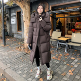 LOVELY&DEARLY白鹅绒羽绒服女2025冬季新款长款过膝加厚保暖宽松超好看泡芙外套 巧克力色 XS
