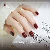 CandyMoyo无毒健康免烤速干护甲油美甲不可撕持久脚指甲油红色新年礼物