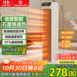 艾美特（AIRMATE）【石墨烯语音款】暖风机/电热取暖器/电暖器/电暖气片家用/加热器 双核直流轻音节能暖风机 SR73