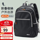 高尔夫（GOLF）双肩包男士可折叠旅行背包男女防泼水户外出游运动包轻便学生书包