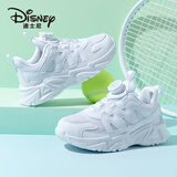 迪士尼（Disney）儿童跑步鞋男女童户外春秋小白鞋中大童透气运动鞋 319双网  37 