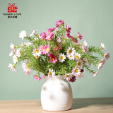 爱已装糖陶瓷花瓶仿真花套装白玉陶瓷瓶+小雏菊简约客厅摆件餐桌装饰花