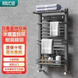 欧比亚小背篓暖气片卫浴水暖钢制卫生间壁挂式散热器厕所自采暖供暖背篓 店长推荐 高 800mm*400mm 中心距 枪灰色