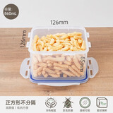乐扣乐扣（LOCK&LOCK）塑料保鲜盒冰箱收纳盒塑料密封分隔饭盒可微波炉加热便当盒保鲜 正方形无分隔【860ml】