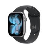 Apple/苹果 Watch S11 智能手表46毫米深空灰色铝金属表壳黑色运动型表带S/M 【GPS版】移动补贴