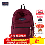 JANSPORT杰斯伯双肩包女男复刻暮光学生电脑包旅行背包书包 4QVA04S深紫酒红-侧袋+隔层