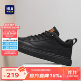 海澜之家HLA男鞋休闲皮鞋子男士板鞋运动鞋HAAXXM1EBF038 黑色41