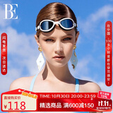 范德安（BALNEAIRE）高端近视泳镜高清防雾防水平光专业游泳馆200°白黑