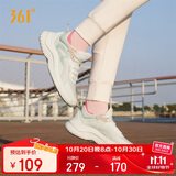 361°运动鞋女秋季网布透气健身轻便休闲厚底慢跑步鞋子女682232210-1