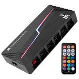 利民（thermalright）TL-ARGB & FAN HUB X12 IR BLACK 风扇HUB 支持12组PWM+ARGB风扇同步 支持无线灯光遥控器