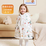 夏娃贝比（evebaby）婴儿披风斗篷冬季保暖外出宝宝儿童秋冬加绒外套衣婴幼儿防风披肩 圣诞欢迎会 三层夹棉 加厚款（可伸手）